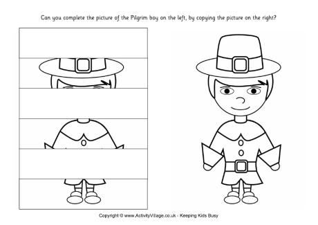 Complete the Pilgrim boy puzzle