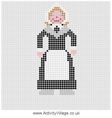 Pilgrim Girl Fuse Bead Pattern