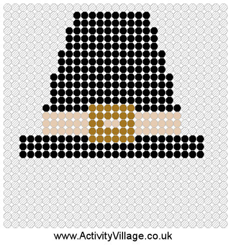 Pilgrim Hat Fuse Bead Pattern