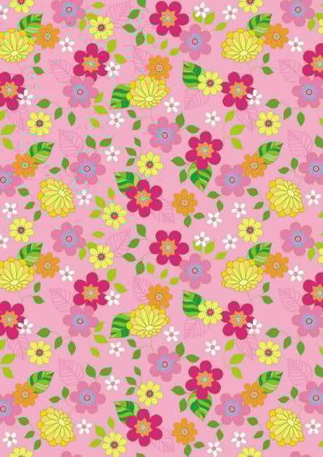 Pink floral scrapbook paper