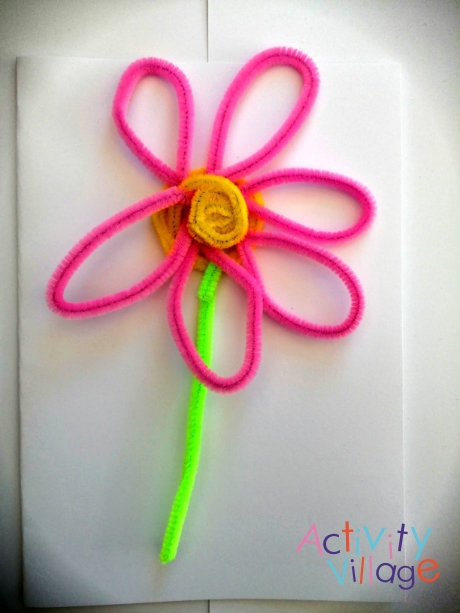 Pipe Cleaner Flower Card