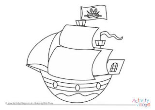 Pirate Colouring Pages