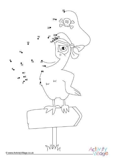 Pirate Parrot Dot to Dot