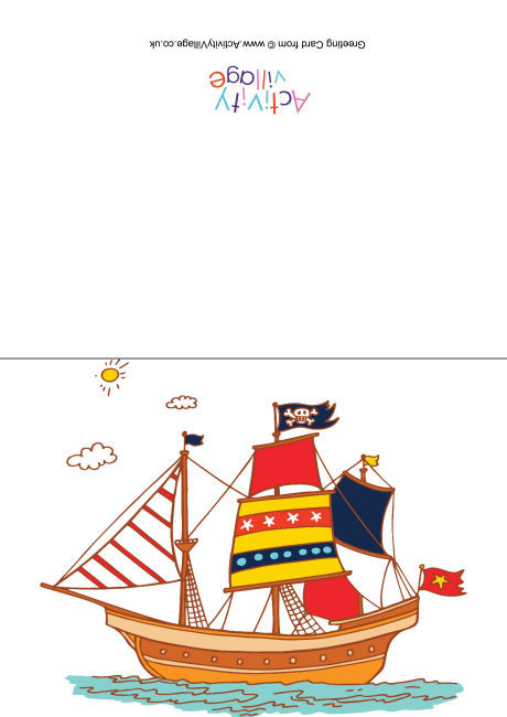 Pirate Ship Card