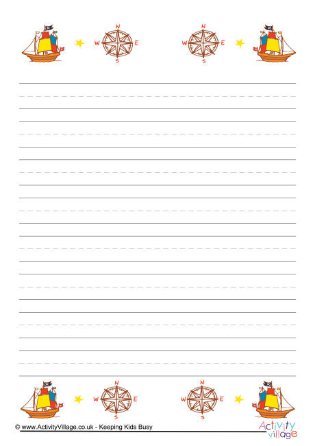 Pirate Writing Paper 5