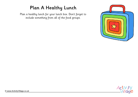Plan a healthy lunch activity