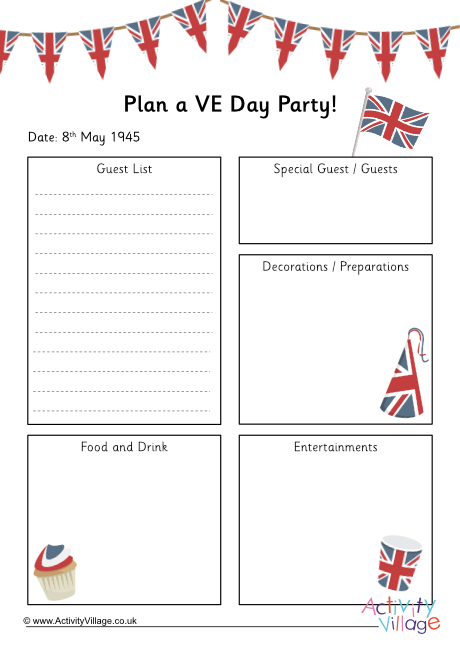 Plan a VE Day Party - 1945 Plan a VE Day Party - 1945