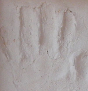 Plaster Handprint detail