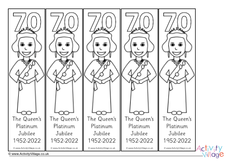 Platinum Jubilee colouring bookmarks 2 Platinum Jubilee colouring bookmarks 2