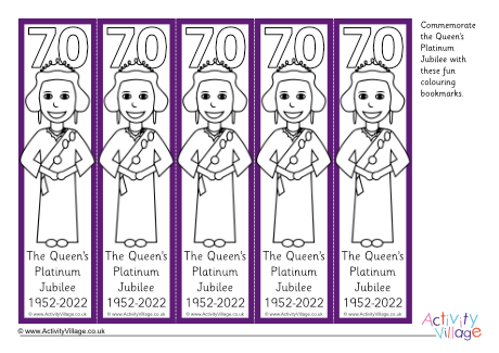 Platinum Jubilee colouring bookmarks Platinum Jubilee colouring bookmarks
