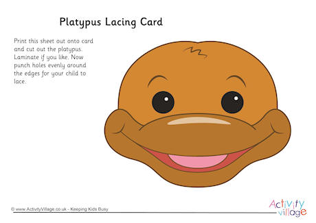 Platypus Lacing Card