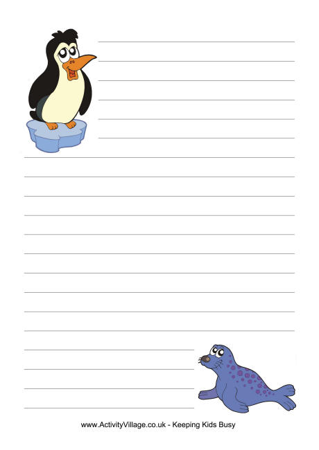 polar-animals-writing-paper