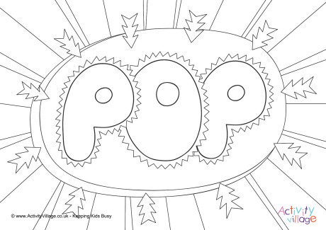 Pop colouring page