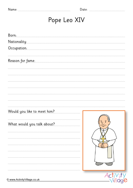 Pope Leo fact finding worksheet