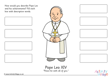 Pope Leo Words Worksheet
