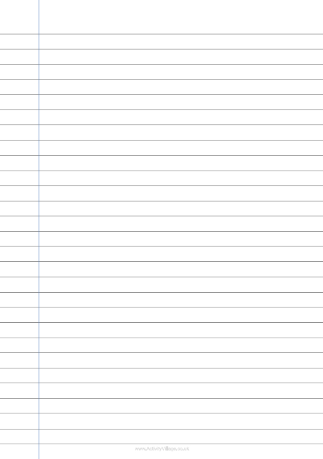 Portrait ruled paper with margins 1cm assorted colours Portrait ruled paper with margins 1cm assorted colours