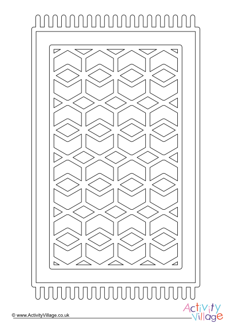 Prayer mat colouring page