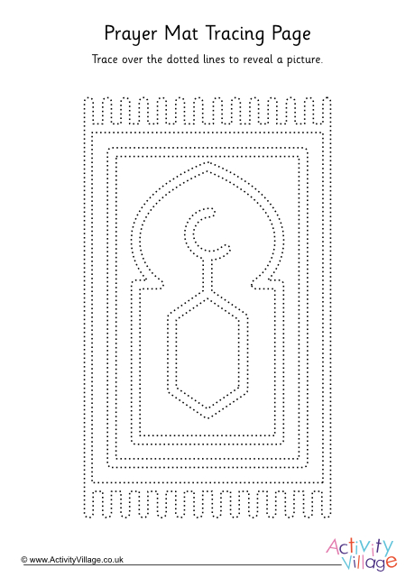 Prayer mat tracing page