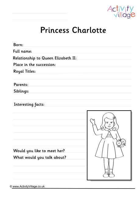 Princess Charlotte Worksheet