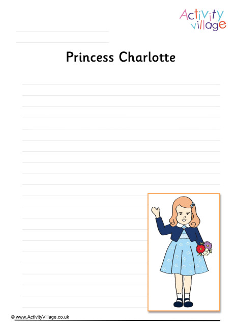 Princess Charlotte Writing Page Princess Charlotte Writing Page