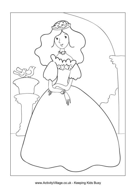 Princess Colouring Page