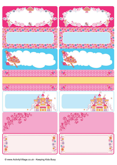 Princess Name Badges