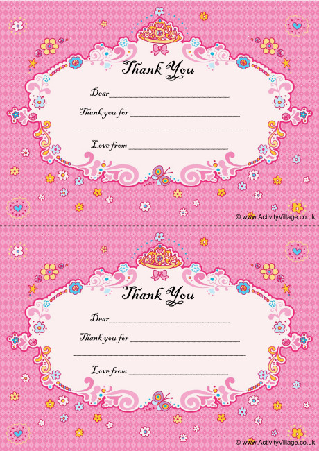 Princess Thank You Notes