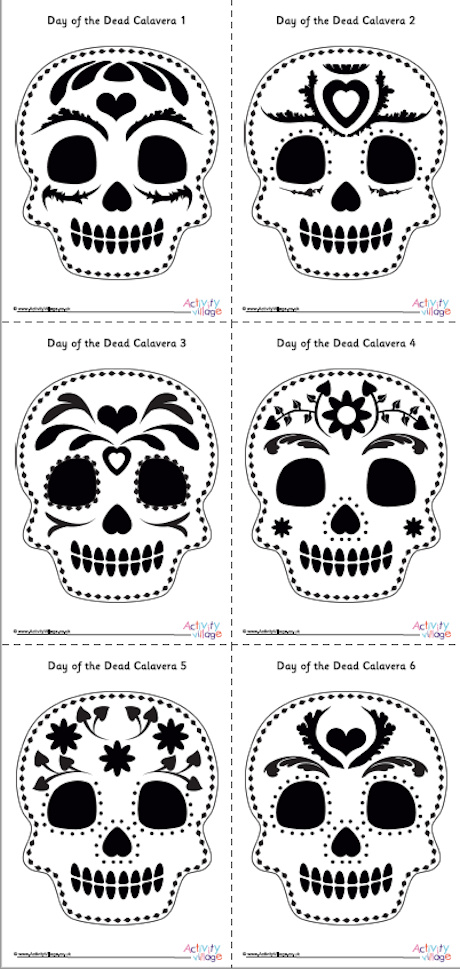 Printable Day of the Dead calavera
