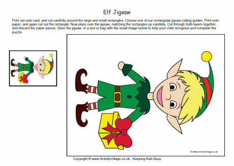 Christmas elf jigsaw