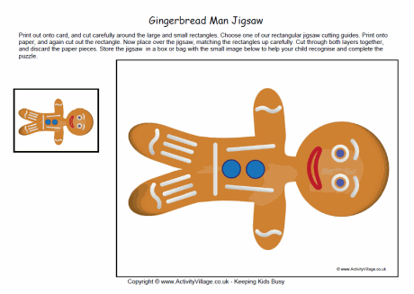 Gingerbread man jigsaw Gingerbread man jigsaw