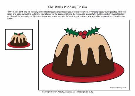 Christmas pudding jigsaw