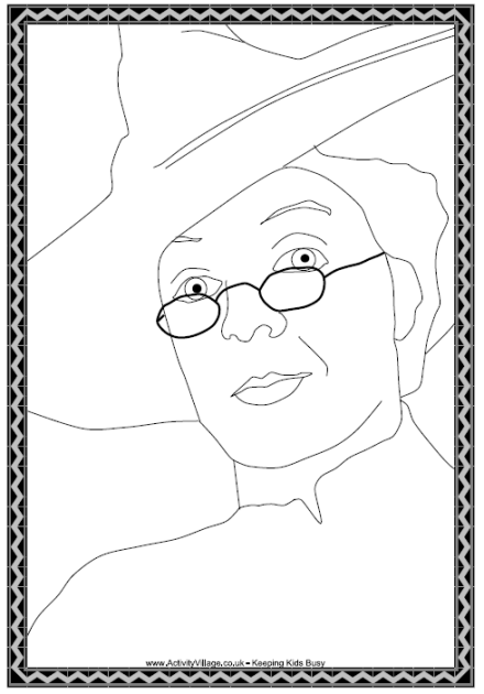 Professor McGonagall colouring page