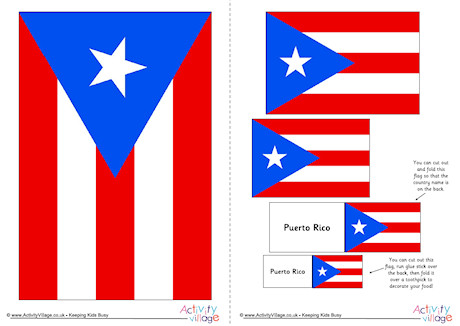 Puerto Rico Flag Printable.