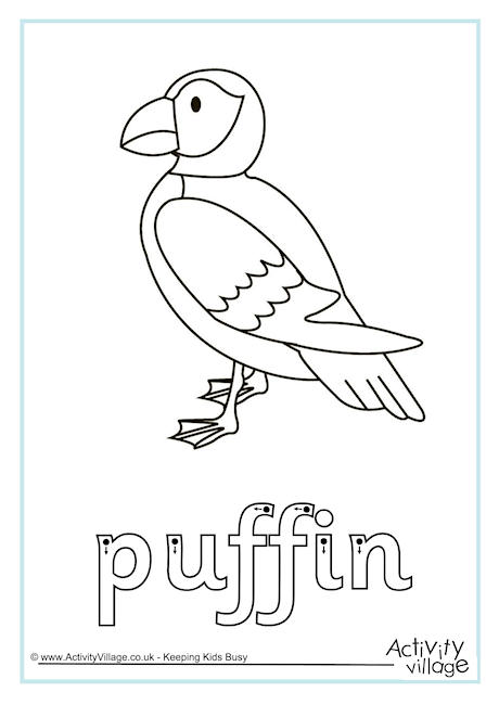 Puffin Finger Tracing