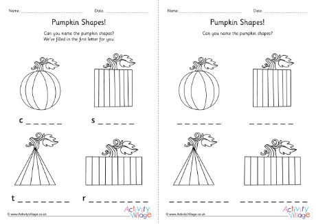 Pumpkin 2D Shapes Fill in the Blanks 1 Pumpkin 2D Shapes Fill in the Blanks 1