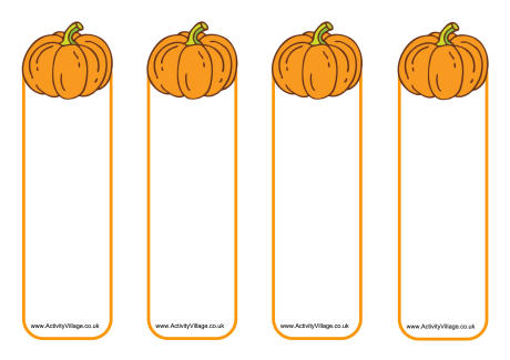 Pumpkin bookmarks