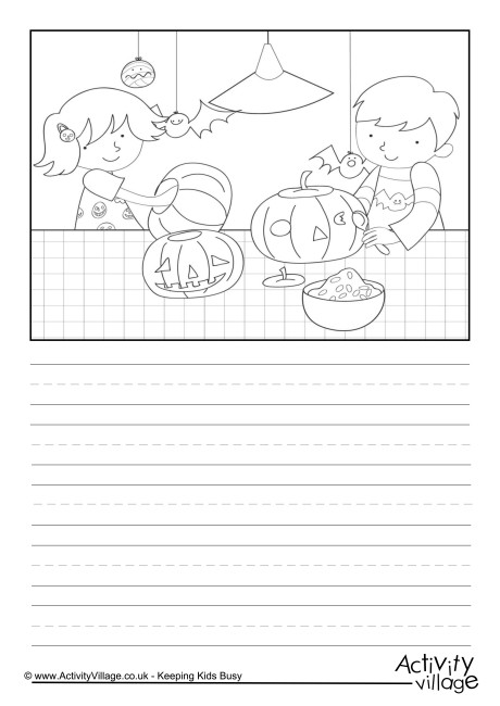 Pumpkin Carving Story Paper 2