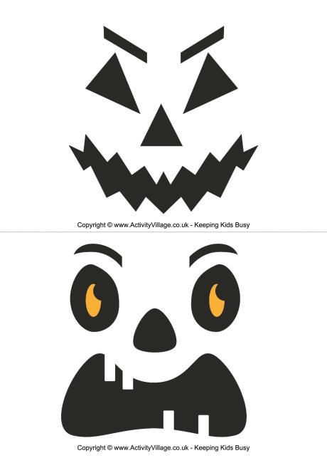 Pumpkin Carving Templates Small