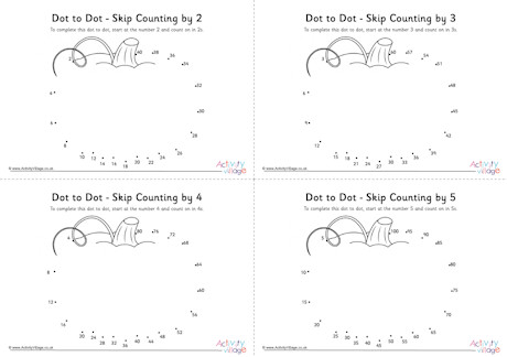 Pumpkin dot to dot skip counting