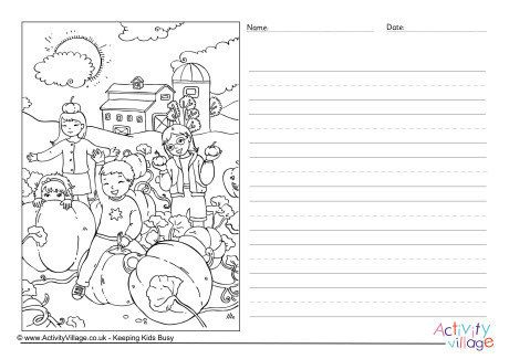 Pumpkin Patch Story Paper Pumpkin Patch Story Paper