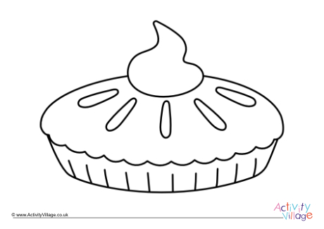 Pumpkin Pie Colouring Page