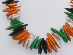 Pumpkin seed necklace close up