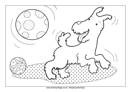 Puppy colouring page
