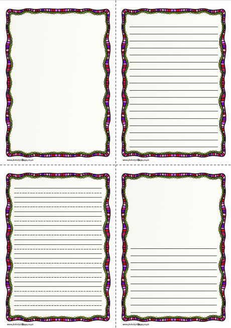 Purple Doodle Writing Frame