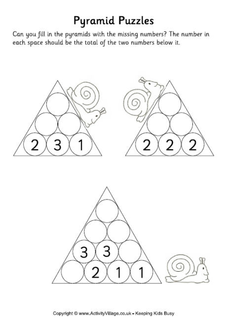 Pyramid puzzles easy 2