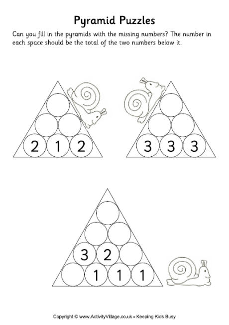 Pyramid puzzles easy 3