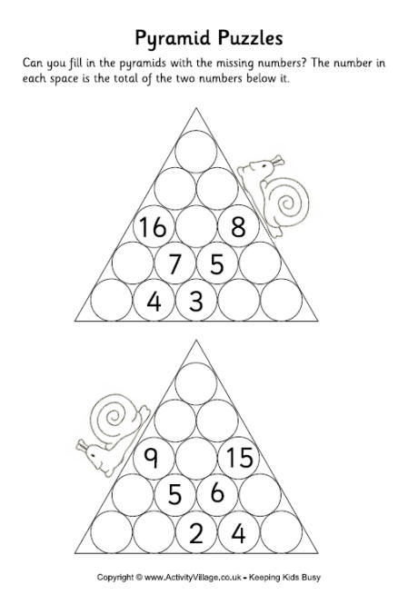 Pyramid puzzles medium 1