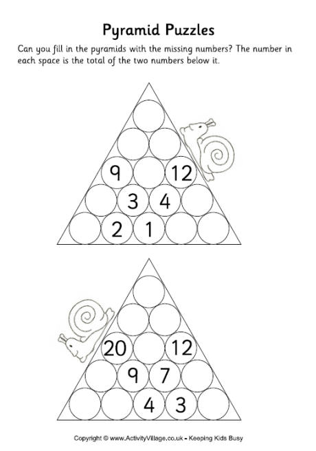 Pyramid puzzles medium 2