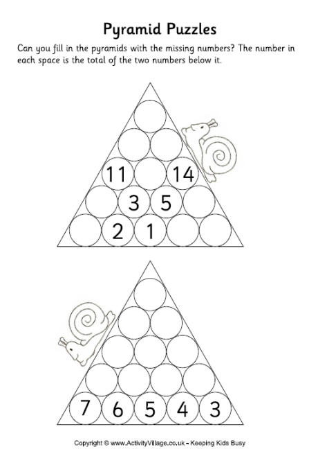 Pyramid puzzles medium 3