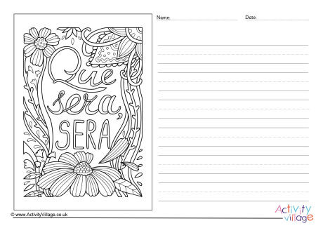Que Sera Sera Story Paper